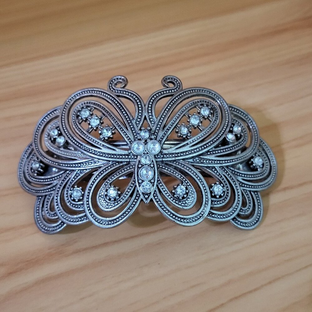 Vintage butterfly hair brooch